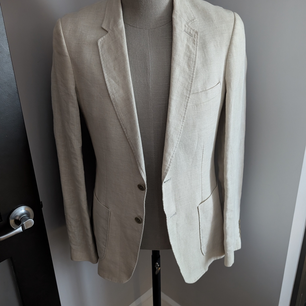 Men's Cream Blazer, linen